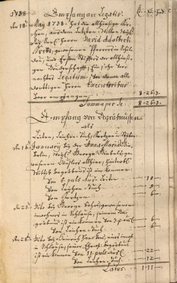 Quittung 8,26 Thl. Adalbertus Krebs